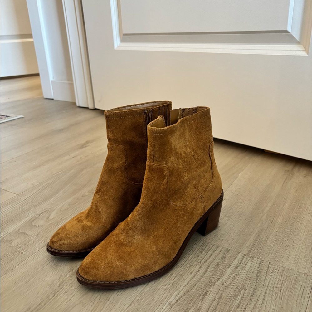 Suede Tan J Crew Ankle Boots